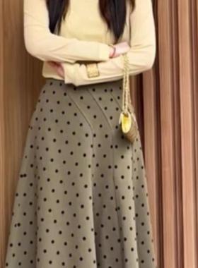[商场同款】2024秋新款波点包臀A字半身裙女1200371-4S05139-001