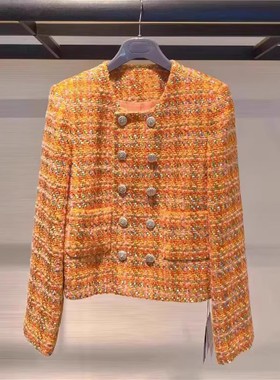 A家女装专柜正品2023秋双排扣小香风短外套5400837-4K17647-001