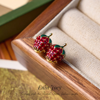 EninJoey珐琅s925银针小巧耳钉女