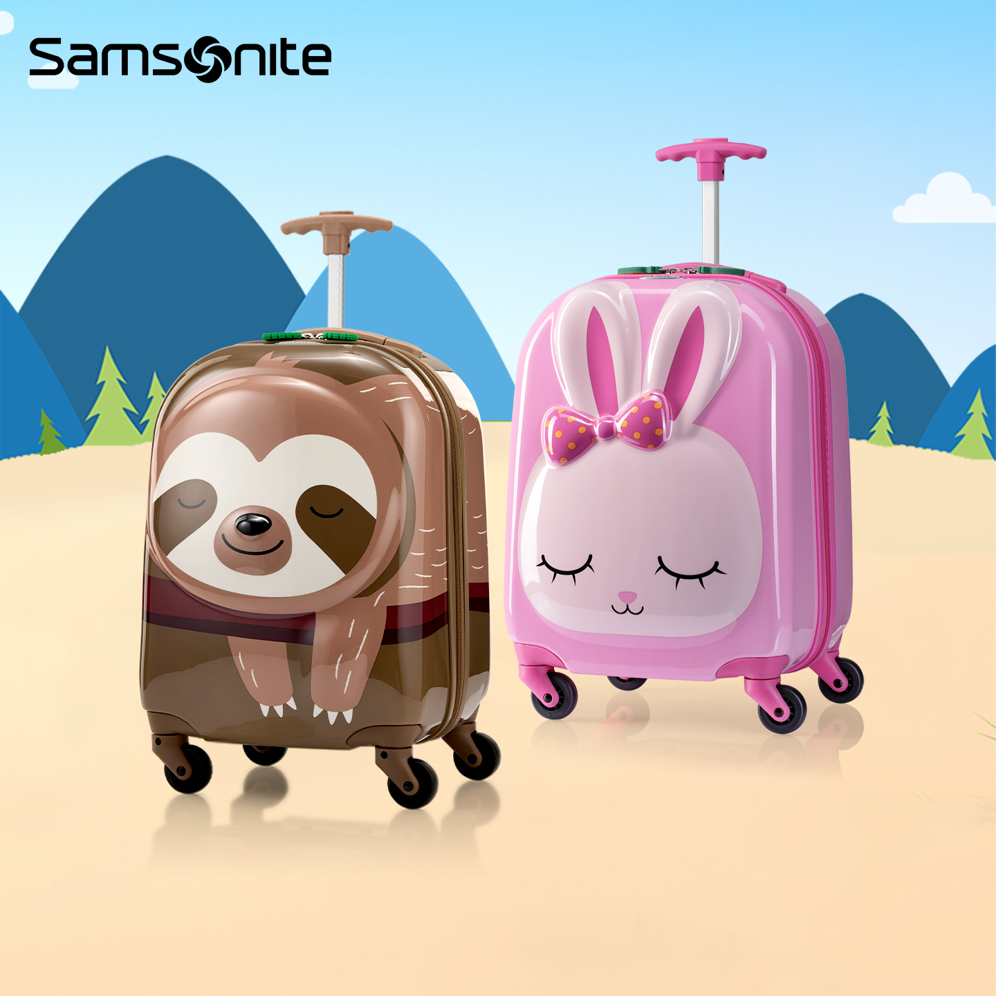 Samsonite新秀丽儿童行李箱拉杆箱旅行登机箱16寸儿童双肩背包U22