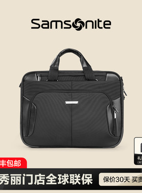 Samsonite/新秀丽男士公文包商务 多功能公文包男大容量手提包BP0