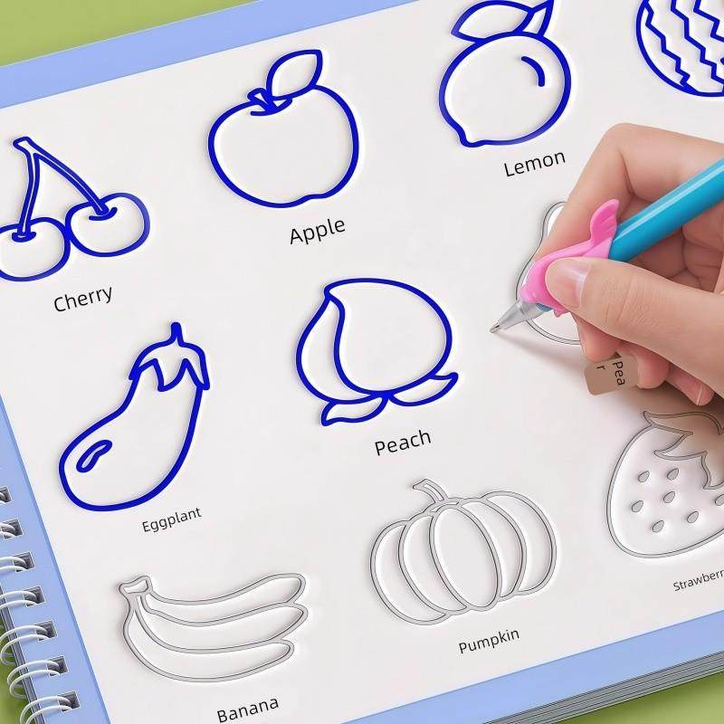 儿童控笔训练绘画本幼儿园凹槽学画画启蒙练字帖学前班简笔画字帖