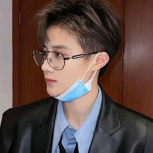 ins风欧美多边形眼镜男个性 近视镜 双梁镜框小红书网红街拍潮时尚