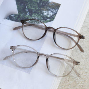 新款 女潮日韩网红TR90平光镜架配度数 8克超轻椭圆软妹近视眼镜款