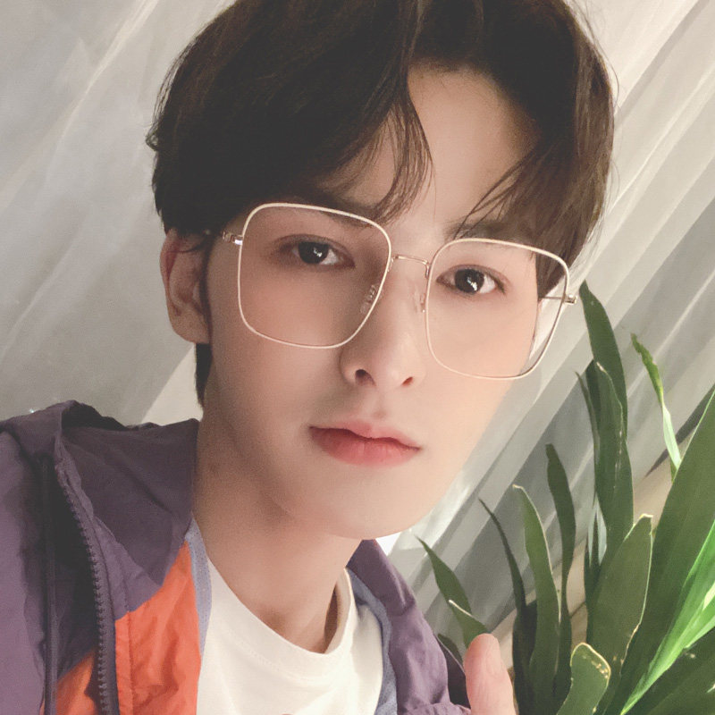 朱正廷倪妮2020同款眼镜方形金丝眼镜框素颜大框防蓝光超轻近视镜