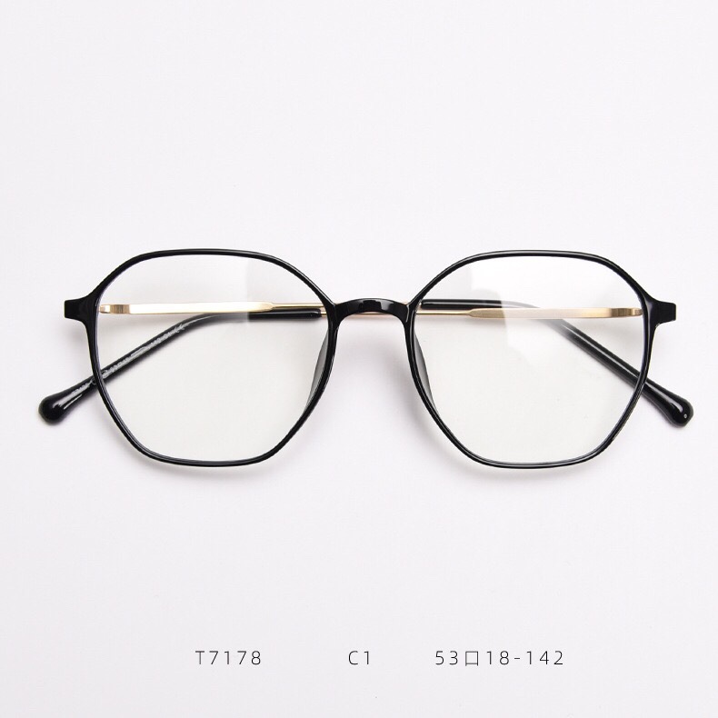 超轻TR90多边形镜框女小红书同款可配度数韩版细框素颜眼镜架男潮