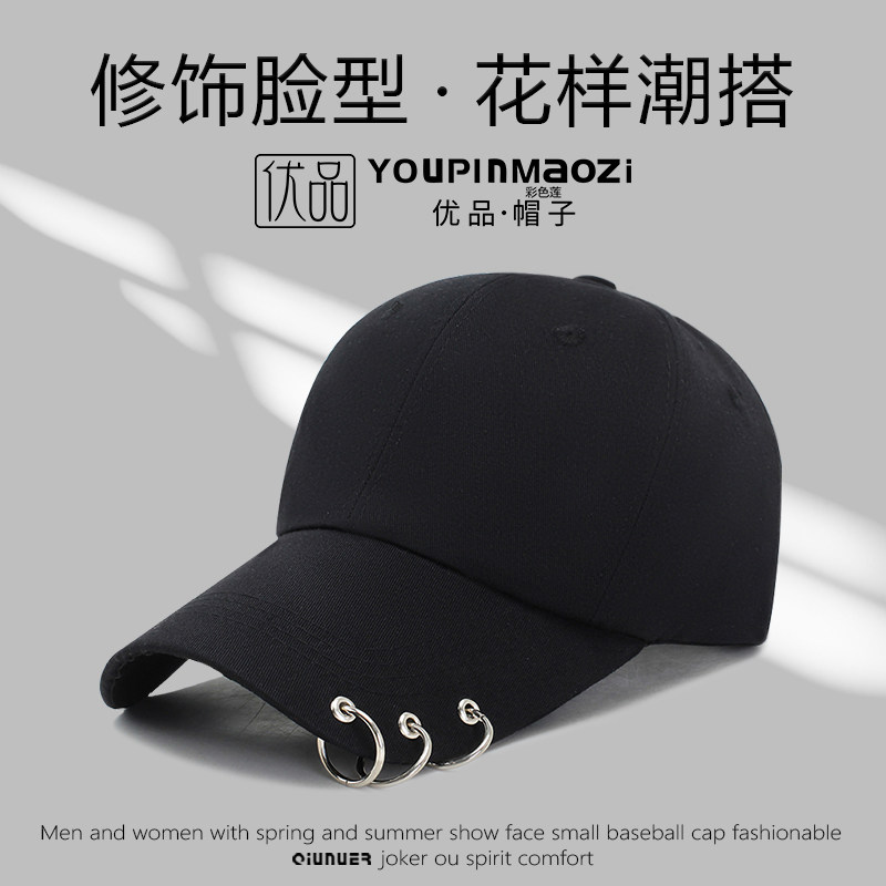 大头围帽子男女款夏季潮牌韩版时尚棒球帽春秋防晒遮阳铁环鸭舌帽