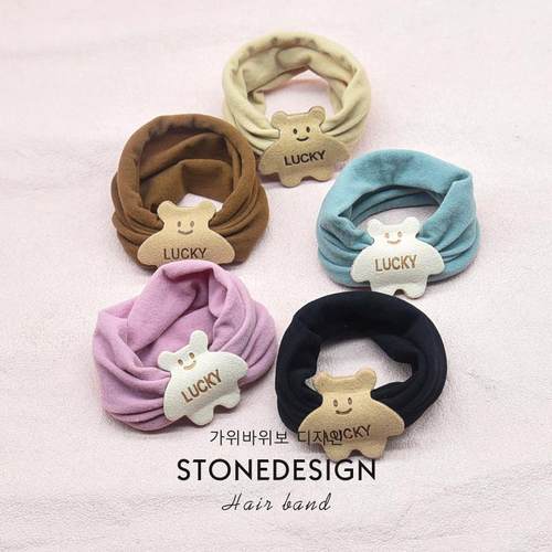 加宽秋冬轻柔小熊高弹力扎头发圈