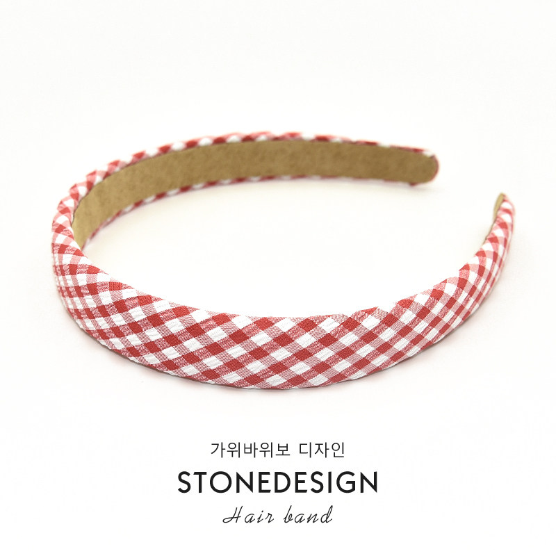 女童发箍格子甜美百搭宽边防滑头箍韩国宝宝简约儿童可爱发卡发饰
