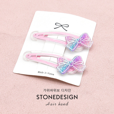 女童闪钻蝴蝶结bb夹碎发发夹