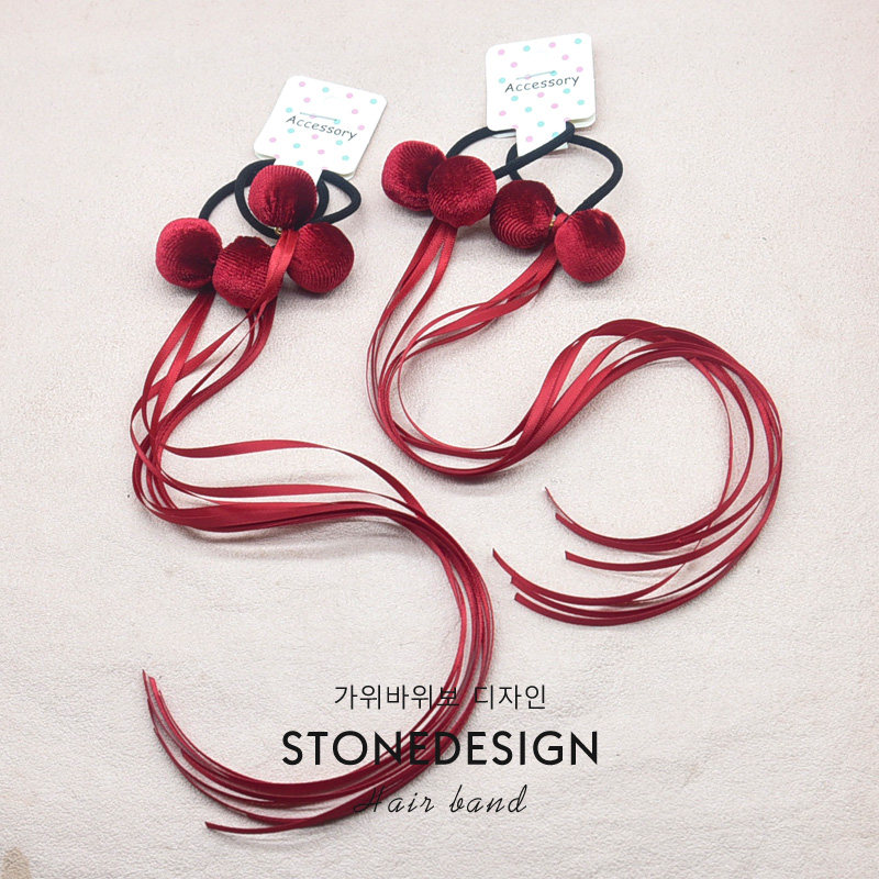 儿童新年红色球球飘带发圈女童喜庆过年发饰女宝宝扎头发皮筋头绳,童装/婴儿装/亲子装,发饰,淘宝优惠券,粉丝福利购,淘宝优惠卷