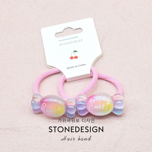 儿童发饰可爱糖果炫彩发圈