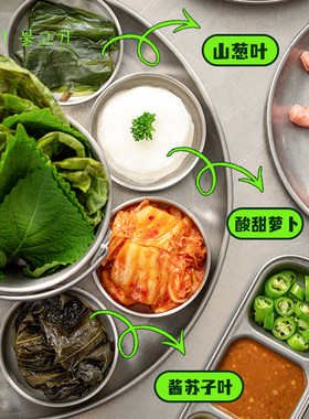 烤肉店商用同款包肉菜山蒜叶