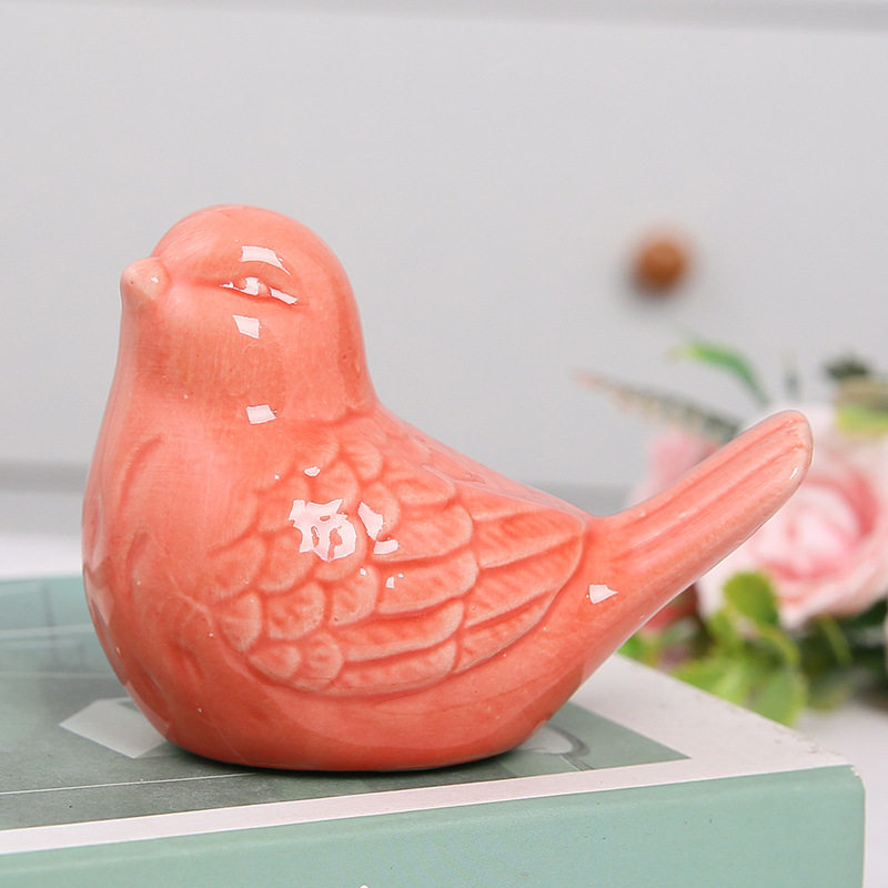 可爱小鸟摆件仿真饰品现代简约图片