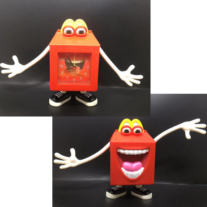 麦当劳餐盒精灵玩具 四小福玩具经典收藏 闹钟音乐精灵红盒子