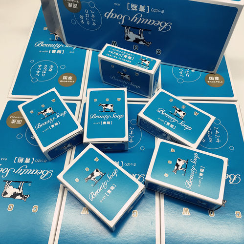 你牛什么牛？一盒里面6小牛！日本本土COW牛牌牛奶香皂沐浴皂蓝牛