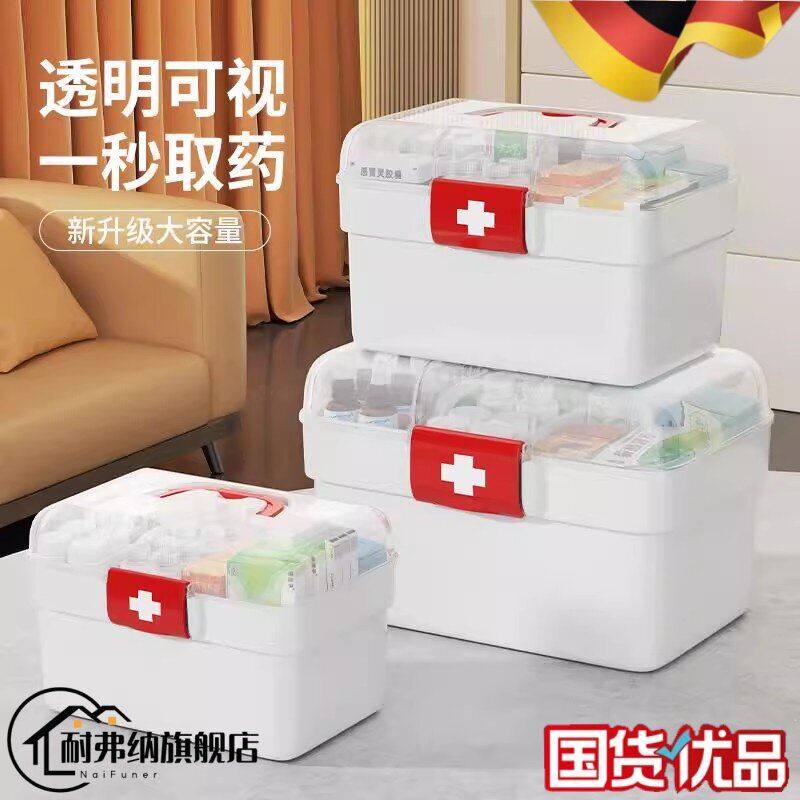 德国医药箱家庭装学生宿舍常备药医疗箱急救药物药品收纳盒家用小