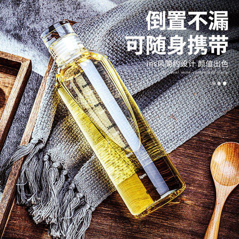 时间刻度玻璃杯大容量冷泡茶瓶子网红咖啡茶叶冷萃水杯冷泡杯杯子