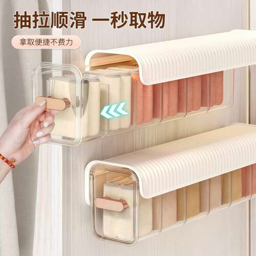 德国内衣内裤收纳盒壁挂式袜子整理盒衣柜抽屉收纳衣物神器三合一