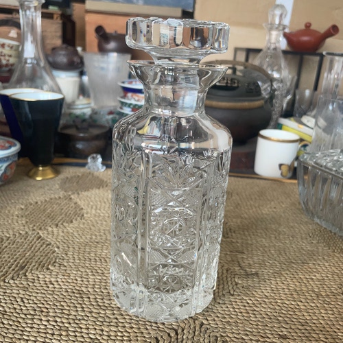 日本制 水晶玻璃 醒酒器 酒樽 酒瓶 C