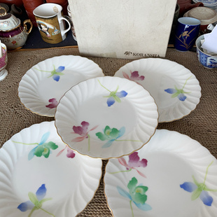 日本制 香兰社 中盘 盘子 碟子 5客 #135