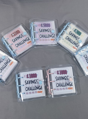 PVC Mini Binder £ Clear Budgeting Planner Money Saving book