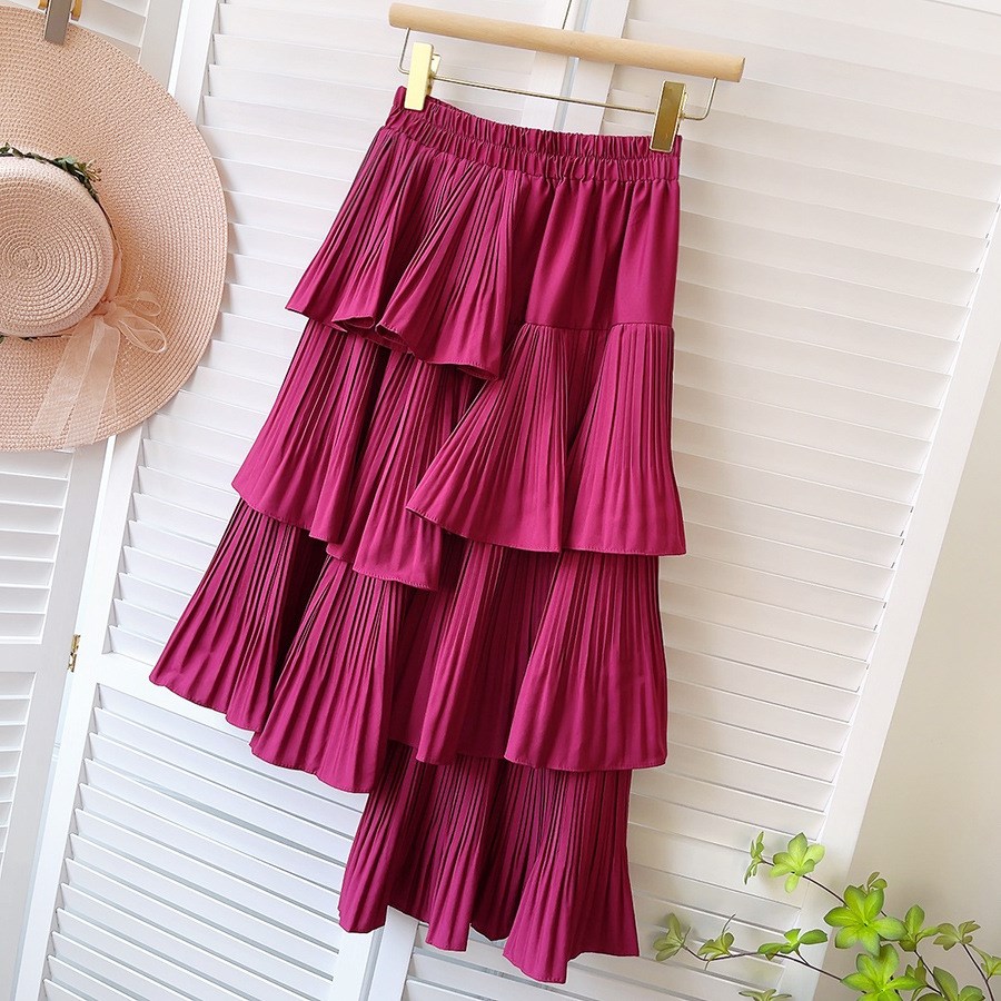 women's versatile irregular cake dress女士百搭不规则蛋糕裙夏
