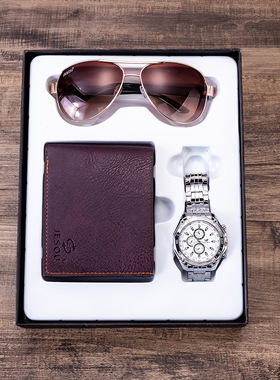 Gifts for men, exquisite watch   pen Sunglasses set