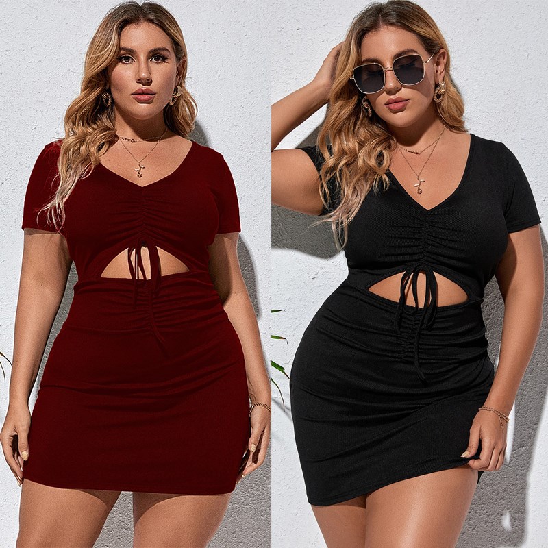 plus size women party dress sexy summer curvy dresses 连衣裙