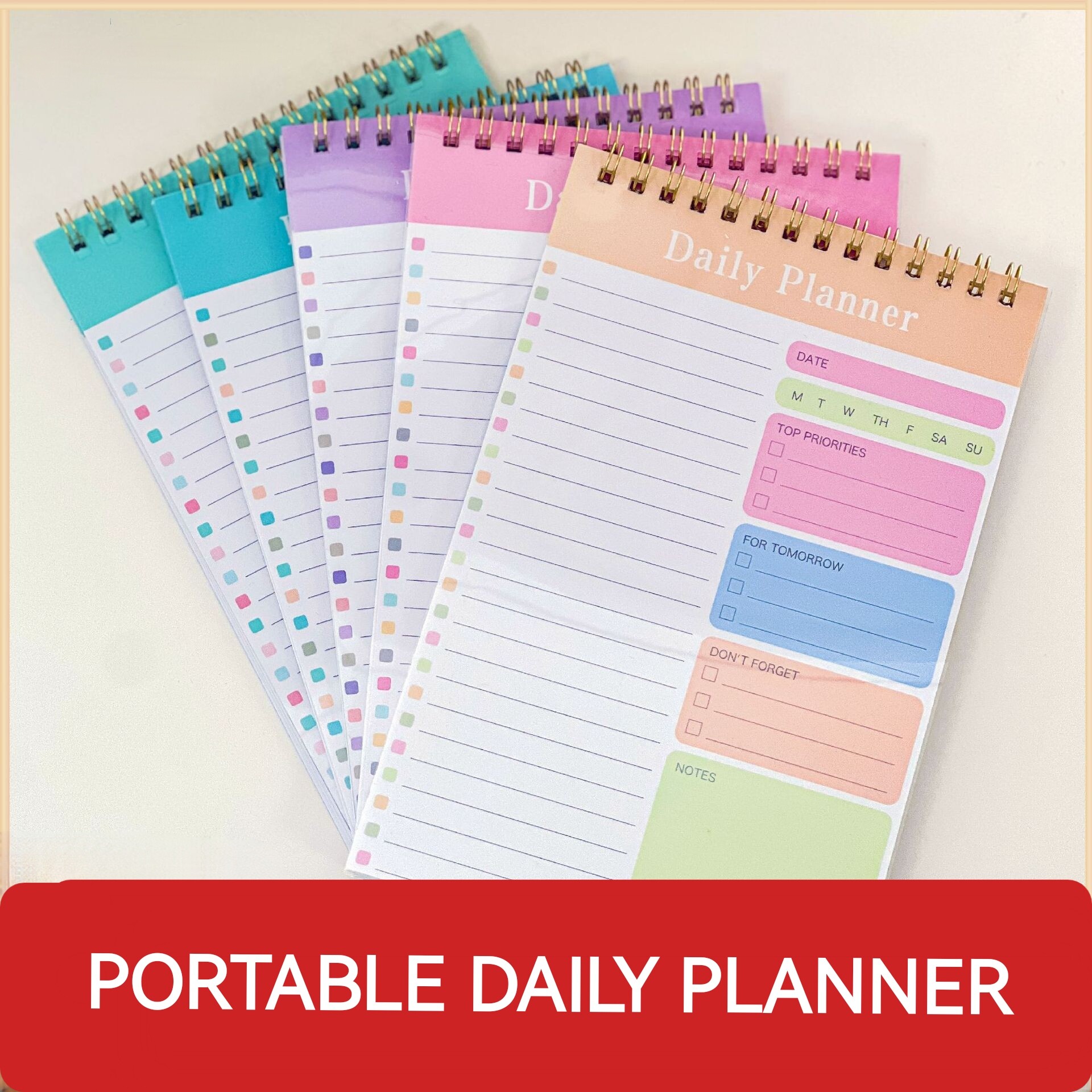 A5 English schedule student time plan daily management book