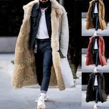 Men's winter faux fur padded jacket冬季仿皮毛加厚外套男