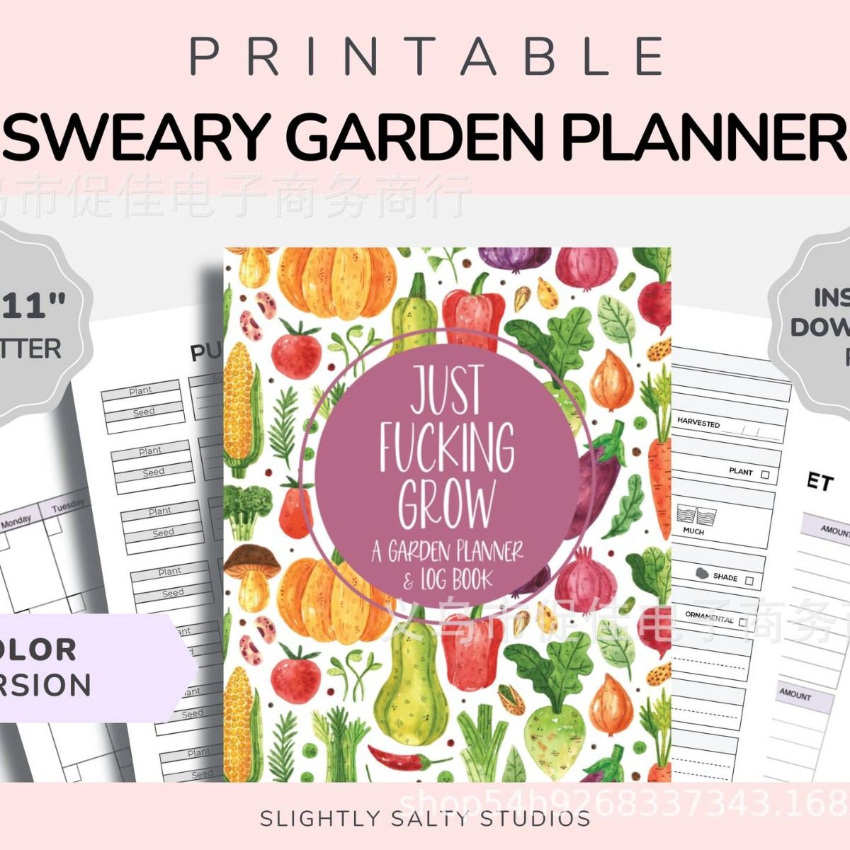 Garden Planning 跨境花园规划趣味园艺花园组织者植物日志笔记本