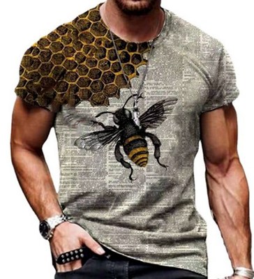 Summer 3D printed T-shirt cross short sleeve men夏季T恤男