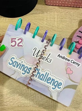 52weeks PVC envelopes book saving challenge money organizer