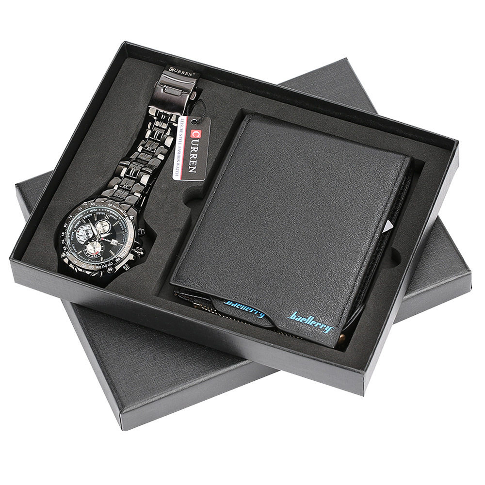 New Quartz Wristwatch Bracelet Gift Set For Men Boyfriend
