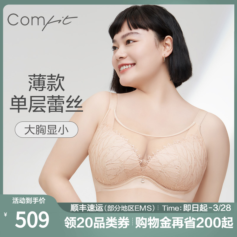 【商场同款】Comfit内衣女蕾丝抹胸式薄大胸显小大码文胸CB00149 女士内衣/男士内衣/家居服 文胸 原图主图