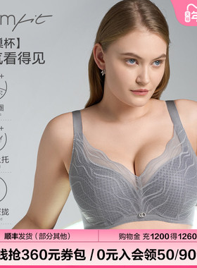 【波纹风巢杯】Comfit大胸显小薄女内衣大码上托蕾丝文胸CB00187