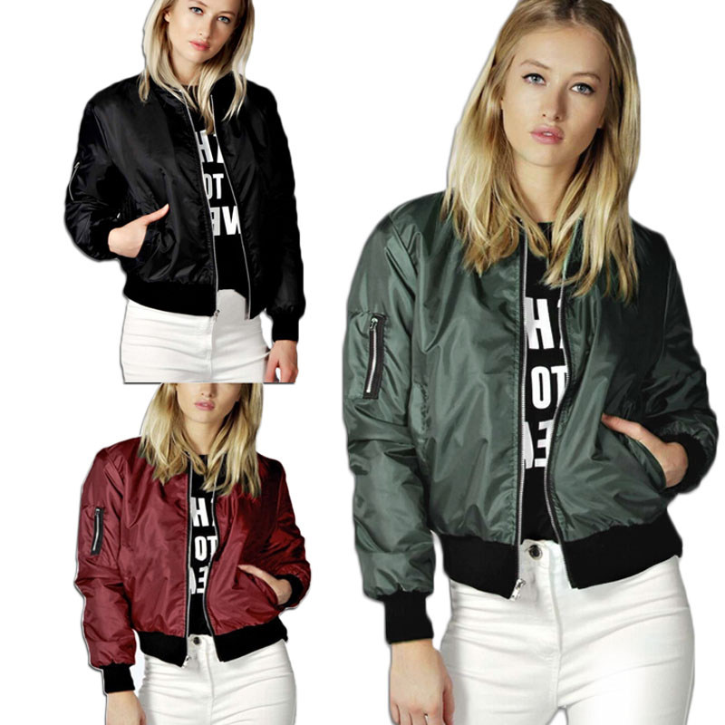 womenjacket欧美秋季纯