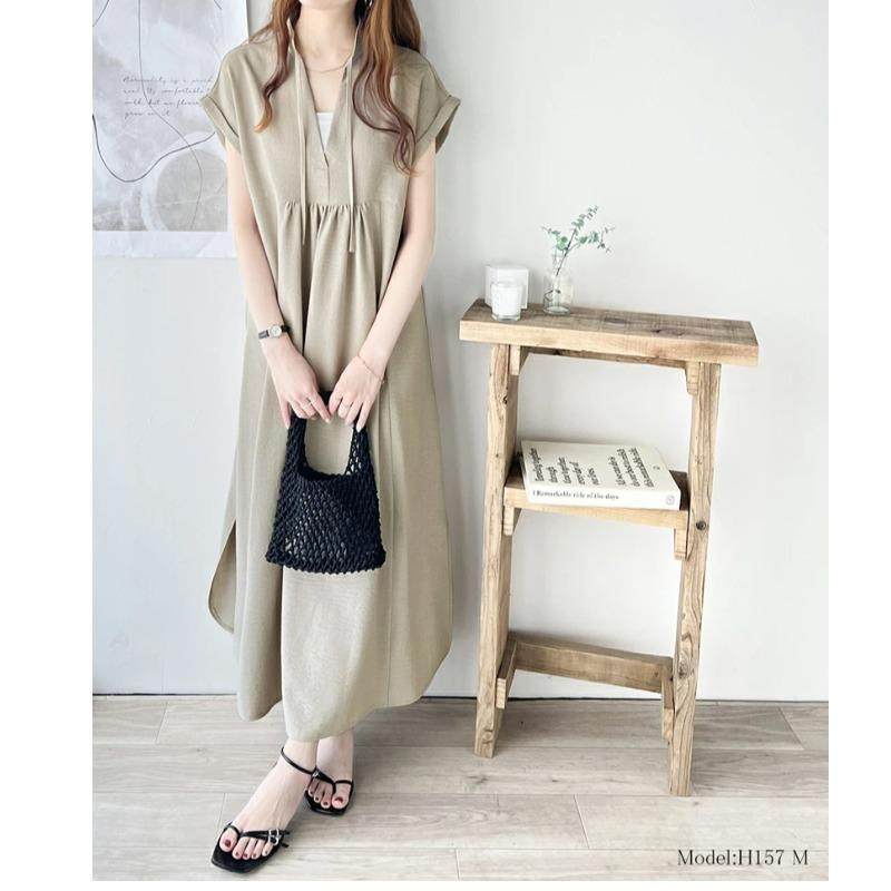 跨境外贸日系乐天新品ins套头夏季纯色女装裙子中长款连衣裙DRESS