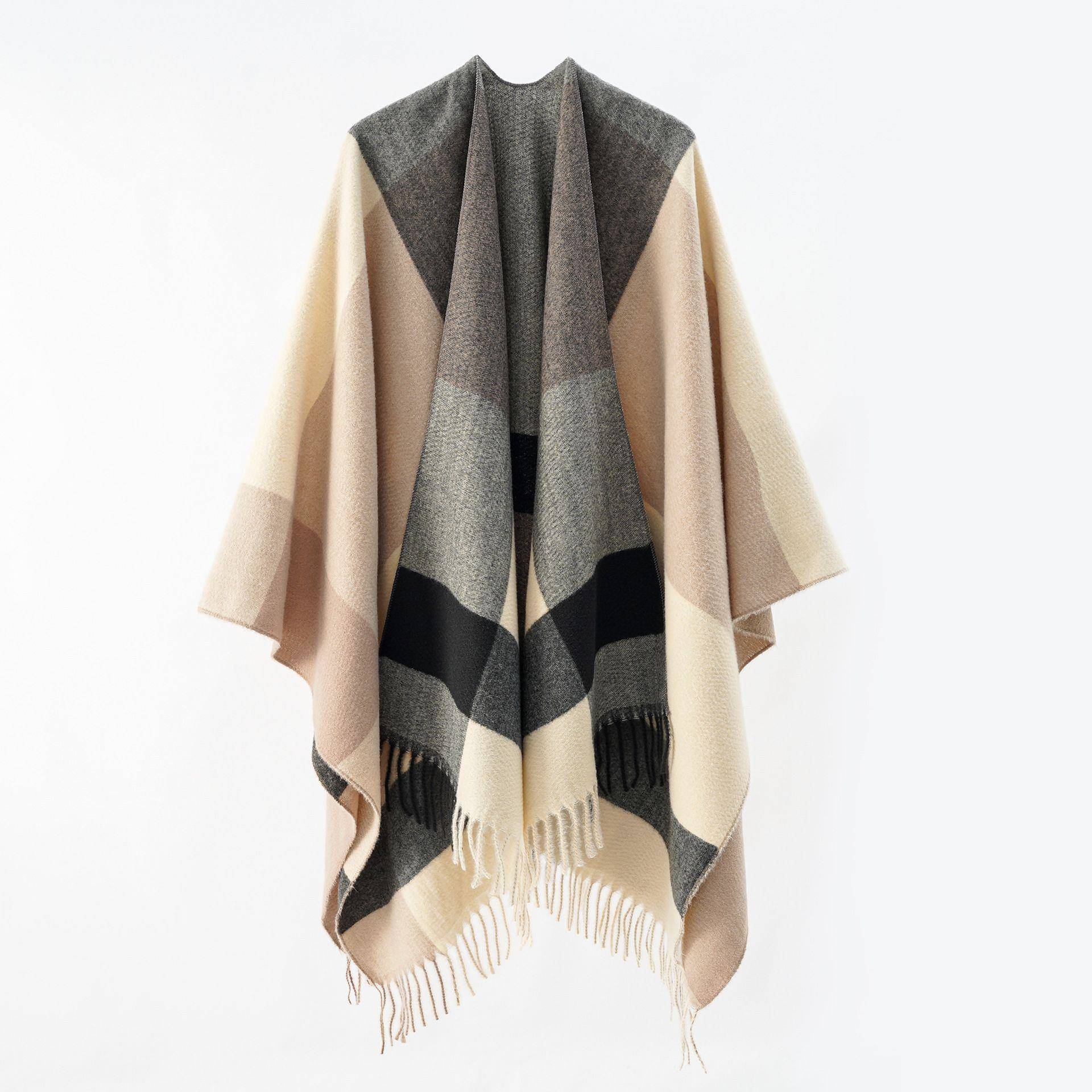 New Liusu multi-color warm and cold resistant shawl cloak
