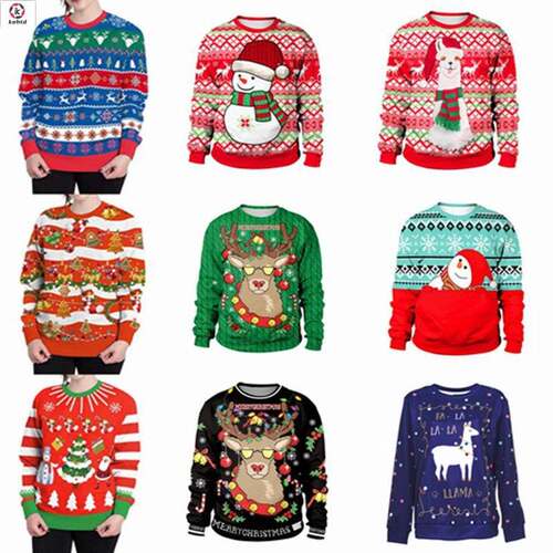 Autumn winter Christmas clothing round neck sweater pullover