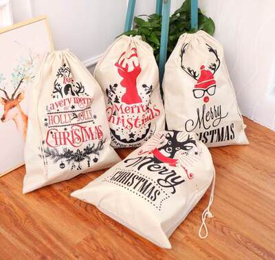 Christmas Drawstring Bag Jewelry Candy Gift Storage Party