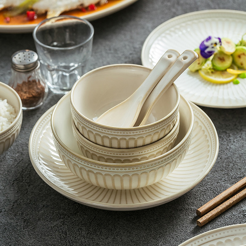 碗碟餐具套组2025新款轻奢高档高级感乔迁新居陶瓷家用釉下彩碗盘,餐饮具,碗,淘宝优惠券,粉丝福利购,淘宝优惠卷