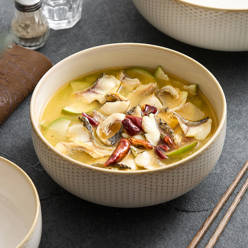 造器高级感加厚奶油风2025新款陶瓷家用大号酸菜鱼大盆碗面碗汤碗,餐饮具,碗,淘宝优惠券,粉丝福利购,淘宝优惠卷