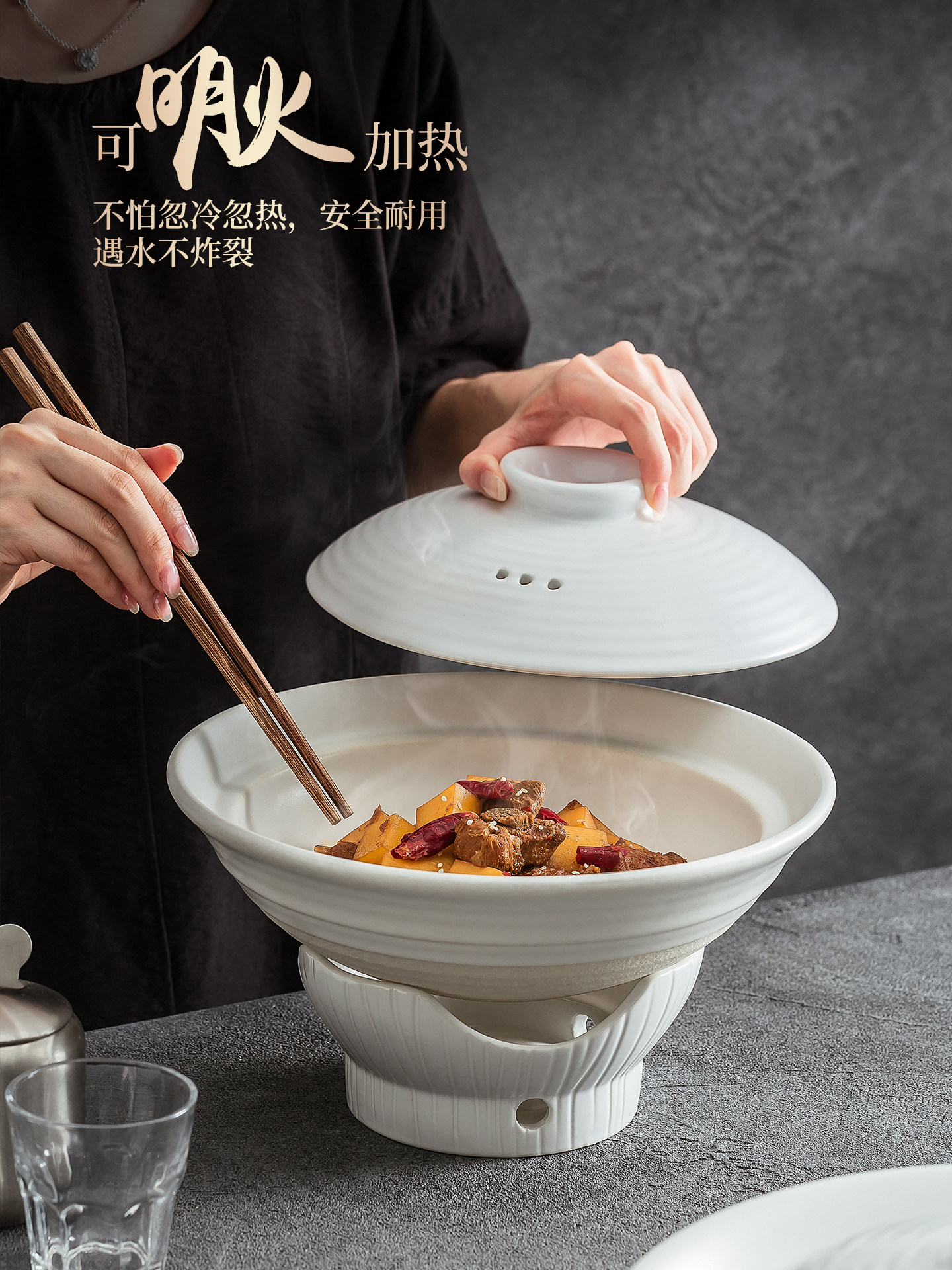 德化砂锅2025年新款家用的耐高温干烧不裂炖汤陶瓷砂锅炖锅煲汤锅