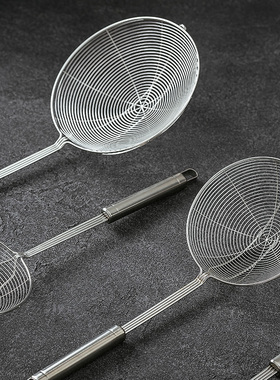 造器食品级304不锈钢漏勺火锅勺家用厨房捞面线漏勺子笊篱过滤网