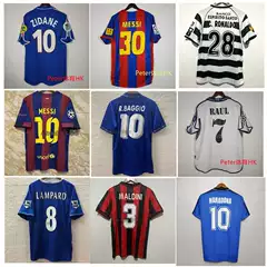 Retro Football Jerseys Classic Barcelona Lisbon AC Ronaldo Messi Maradona Baggio Soccer Shirts