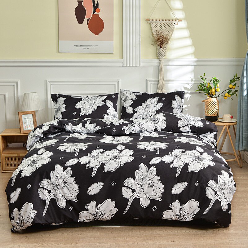 4pc bedding sets bedsheet duvet blanket cover pillowcase bed