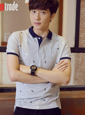 2019 men short sleeve t-shirt pure cotton man Polo shirt 3XL