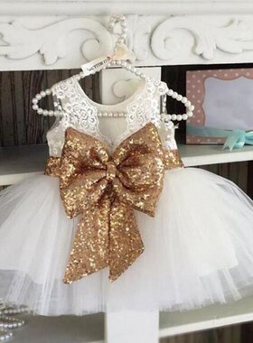 2017 Child Girls bow lace princess dress summer skirt